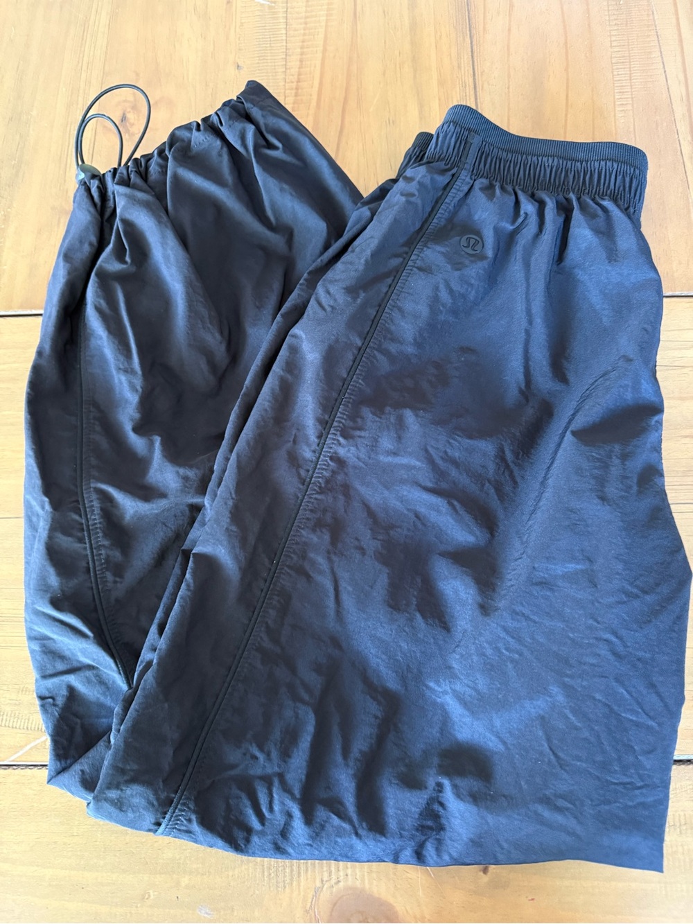 Lululemon Crinkle Nylon Black Pants Joggers